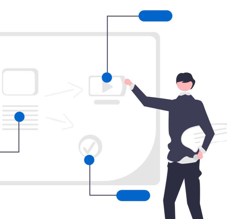 Illustration showing magnifying glass over documents and graphs, symbolising Clarifi Strategy’s regulatory due-diligence services for venture capital firms and accelerators.